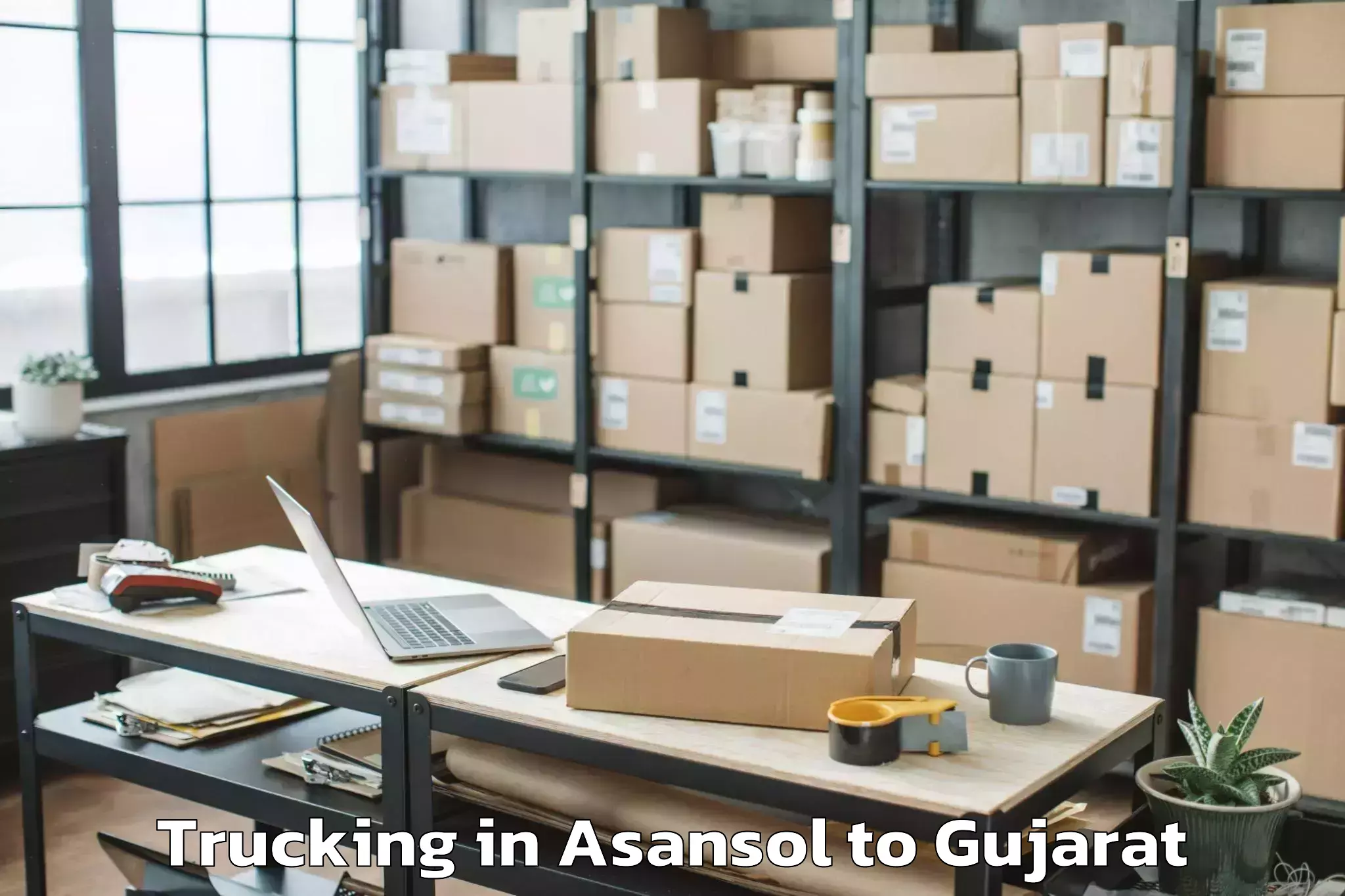 Leading Asansol to Mangrol Trucking Provider